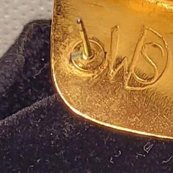 Vintage Gold plated Earrings, 1989 - Picture 4 of 6